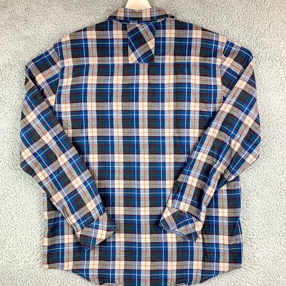 Propper Blend Flannel Shirt Young Mens XXL Blue Gray Plaid Outdoor Lumberjack - Picture 8 of 13